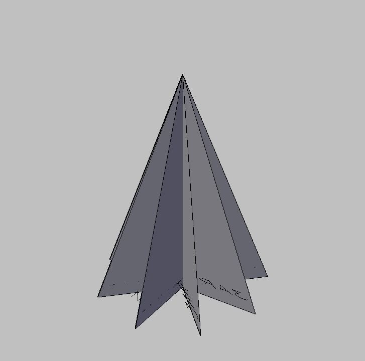 Bloque Autocad Vista de Árbol Pino 22 en 3D